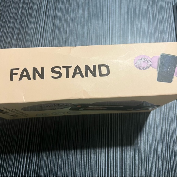 Fan + Phone Stand Combo w/ rechargeable battery, charger cord & detachable stand - Picture 8 of 9